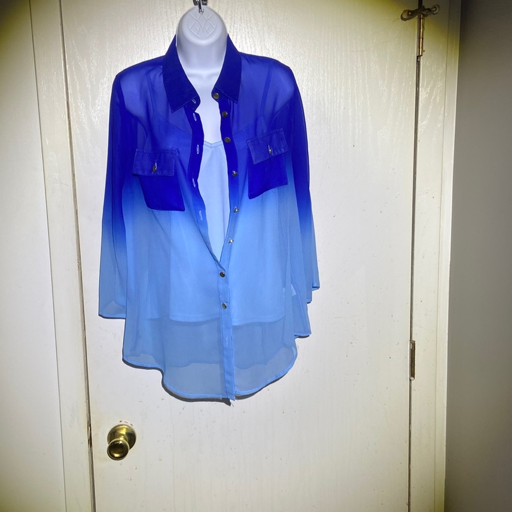 Sheer top with matching camisole Sz M Worn once